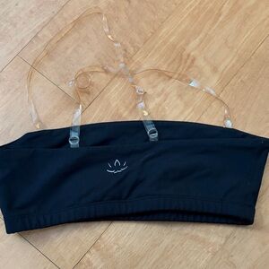 Beyond Yoga Black Strapless Bandeau Top